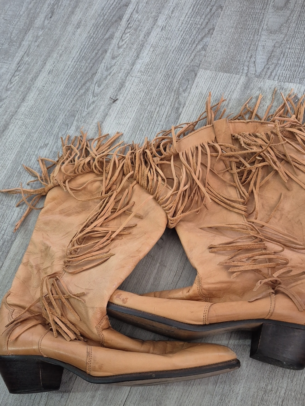 Dingo Tan Fringe Western Boots for Women